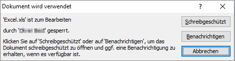 Formate_Import_Datei_öffnen_Excel_Hinweis_Zugriffskonflikt